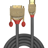 Lindy HDMI an DVI Kabel, Gold Line grau, 10m