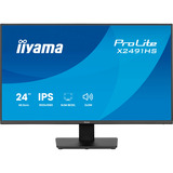 iiyama ProLite X2491HS-B1, LED-Monitor 60.5 cm (23.8 Zoll), schwarz (matt), FullHD, IPS, HDMI, DP, Lautsprecher, 120Hz Panel