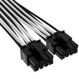 Corsair Premium Sleeved PCIe 5.0 12VHPWR PSU Adapterkabel schwarz/weiß, 50cm