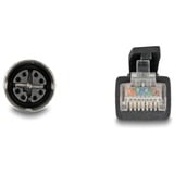 DeLOCK M12 Kabel X-kodiert 8 Pin Buchse > RJ-45 Stecker, Cat.5e S/FTP schwarz, 3 Meter, flexibel