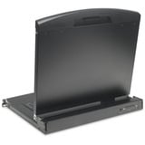 Digitus Modulare HD LCD KVM Konsole mit 19" TFT 8 Port Cat 5, KVM-Switch schwarz, deutsches Tastaturlayout, 8 Port Cat 5 KVM-Switch, Touchpad
