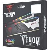 Patriot DIMM 32 GB DDR5-6400 (2x 16 GB) Dual-Kit, Arbeitsspeicher schwarz, PVVR532G640C32K, Viper Venom RGB, INTEL XMP