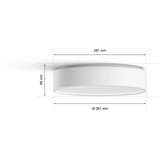 Philips HUE White Ambiance Enrave Deckenleuchte S, LED-Leuchte weiß, inkl. Dimmschalter