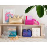 Room Copenhagen LEGO Storage Brick 4 Top Lid Glitter , Aufbewahrungsbox violett/transparent