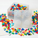 Room Copenhagen LEGO Storage Brick 4 Top Lid Glitter , Aufbewahrungsbox transparent