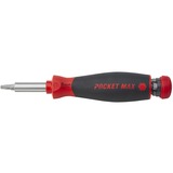 Wiha Schraubendreher mit Bitmagazin PocketMax magnetisch schwarz/rot, 9-teilig