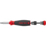 Wiha Schraubendreher mit Bitmagazin PocketMax magnetisch schwarz/rot, 9-teilig