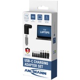 Ansmann USB-C Laptop Adapter-Set, 8-teilig schwarz