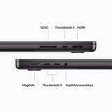 Apple  MacBook Pro (14") 2023 CTO, Notebook schwarz, 64 GB, 1 TB (1 TB SSD), M3 Max 40-Core GPU, MacOS, Amerikanisch
