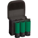 Bosch Professional PRO Impact Steckschlüsseleinsatz-Set 1/2", 3-teilig schwarz, tief, mit Felgenschutz
