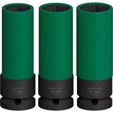 Bosch Professional PRO Impact Steckschlüsseleinsatz-Set 1/2", 3-teilig schwarz, tief, mit Felgenschutz