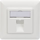 Digitus Leerdose für Keystone Module, 1x RJ-45, Anschlussdose weiß, 45° Auslass