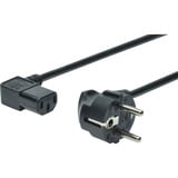 Digitus Netzanschlusskabel, um 90° abgewinkelt schwarz, 1,80 Meter, Kaltgeräte-Buchse