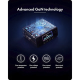 ICY BOX Diamond Charge 2401 GaN-Ladegerät mit LCD-TFT Display (IB-PS2401) schwarz, 240 W