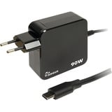 Inter-Tech Ladegerät Argus PD-2090, USB-C Charger schwarz, 1,40m Kabel, PD 3.0, 90 Watt, inkl. 4 Adapter