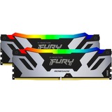 Kingston FURY DIMM 32 GB DDR5-7200 (2x 16 GB) Dual-Kit, Arbeitsspeicher schwarz/silber, KF572C38RSAK2-32, Fury Renegade RGB, INTEL XMP