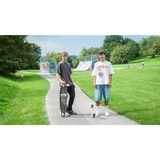Muuwmi Lights Longboard GLOW ABEC 7 Pablo, Skateboard schwarz/grün, mit Leuchtrollen und Glow-Effekt