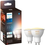 Philips HUE White Ambiance GU10 + Bridge, LED-Lampe Doppelpack, ersetzt 35 Watt, inkl. Hue Bridge
