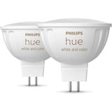Philips Hue White & Color Ambiance MR16 Smarter Spot 400 lm Doppelpack, LED-Lampe 