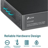 TP-Link TL-SL1218MP, Switch schwarz, 16-Port-10/100Mbit/s-+2-Port-Gigabit- Unmanaged PoE-Switch