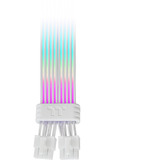 Thermaltake Mod ARGB Snow Cable 8Pin, Kabelmanagement weiß