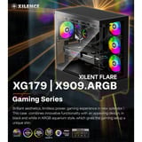 Xilence Flare X909.ARGB, Tower-Gehäuse schwarz, Tempered Glass x 2