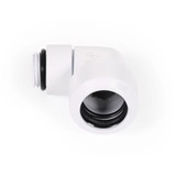 Alphacool  Eiszapfen 13mm HardTube Anschraubtülle 90° drehbar G1/4 - White, Verbindung weiß