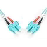 Digitus LWL Patchkabel, Duplex, SC > SC Stecker, Multimode OM3 türkis, 2 Meter
