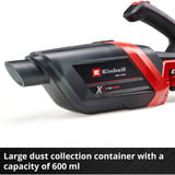 EINHELL TE-HV 18/06 Li - Solo, Handstaubsauger rot/schwarz, ohne Akku und Ladegerät