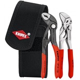 KNIPEX Mini-Zangenset, in Werkzeug-Gürteltasche, Zangen-Set rot/schwarz, 2-teilig