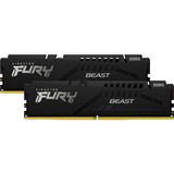 Kingston FURY DIMM 16 GB DDR5-5600 (2x 8 GB) Dual-Kit, Arbeitsspeicher schwarz, KF556C36BBEK2-16, FURY Beast, AMD EXPO