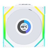 Lian Li UNI FAN SL120 LCD Wireless, Gehäuselüfter weiß, 124.5 mm