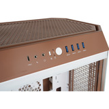 Thermaltake The Tower 600 Mocha Mousse, Tower-Gehäuse hellbraun, Tempered Glass x 3