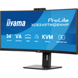 iiyama ProLite XCB3497WQSNPH-B1, LED-Monitor 86.4 cm (34 Zoll), schwarz (matt), UWQHD, VA, Curved, KVM, USB-Hub, USB-C, Webcam, 120Hz Panel