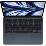 Apple MacBook Air 34,5 cm (13,6"), Notebook schwarz, 16 GB, 256 GB (256 GB SSD), M2, 8-Core GPU, macOS, Deutsch