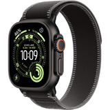 Apple Watch Ultra 3, Smartwatch schwarz, 49 mm, Trail Loop schwarz/kohlegrau M/L, Titangehäuse, Cellular