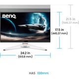 BenQ MOBIUZ EX271Q, Gaming-Monitor 68.6 cm (27 Zoll), weiß/schwarz, QHD, IPS, AMD Free-Sync, 180Hz Panel