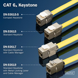 Digitus CAT 6A Kompakt-Keystone Modul geschirmt werkzeugfrei, Keystone-Modul 