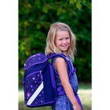 Herlitz SoftLight Plus Space Girl, Schulranzen violett, inkl. befülltem 16 tlg. Schüleretui, Faulenzermäppchen, Sportbeutel