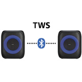 Medion Life S61991 Partylautsprecher schwarz, Bluetooth, Lichteffekte, Karaoke