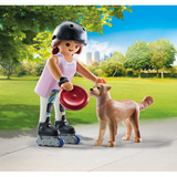 PLAYMOBIL 71739 My Life Inlinerin mit Retriever, Konstruktionsspielzeug 