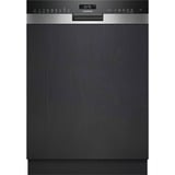 Siemens SN55ES12CE IQ500, Spülmaschine edelstahl (gebürstet)/schwarz, 60 cm, Home Connect