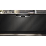 Siemens SN55ES12CE IQ500, Spülmaschine edelstahl (gebürstet)/schwarz, 60 cm, Home Connect