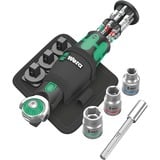 Wera 8009 Zyklop Pocket Set Imperial 2, 18-teilig, Bit-Satz schwarz/grün, Umschaltknarre für 3/8", 1/4", zöllig