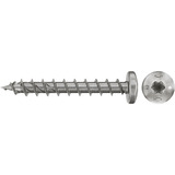 fischer Spanplattenschraube PowerFast II 5,0x30 Halbrundkopf TX 200 Stück, mit Vollgewinde, Edelstahl A2