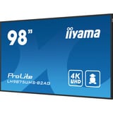 iiyama ProLite LH9875UHS-B2AG, Public Display schwarz (matt), UltraHD/4K, IPS, Lautsprecher