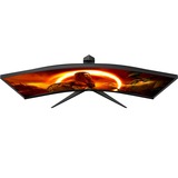 AOC CU34G2XE/BK, Gaming-Monitor 86 cm (34 Zoll), schwarz (matt)/rot, UWQHD, VA, Curved, 144Hz Panel