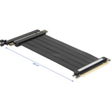 DeLOCK Riser Karte PCI Express 4.0 x16 Stecker zu x16 Slot mit Kabel 30 cm, Riser Card schwarz