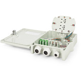 Digitus FTTH/FTTB-Anschlussgehäuse - bestückt, OS2 12 Fasern, Spleißbox grau