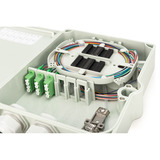Digitus FTTH/FTTB-Anschlussgehäuse - bestückt, OS2 12 Fasern, Spleißbox grau